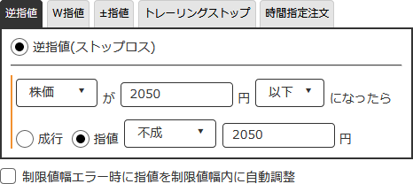 逆指値の例2